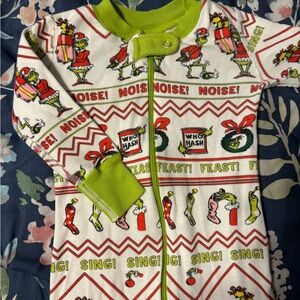 GRINCH Hanna Anderson zippy Pjs 12-18month